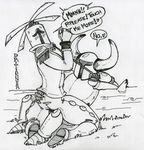  anal armor bdsm bondage bound clothing dr.tanner duo english_text gay male not_furry propeller_knight rope shovel_knight shovel_knight_(character) text unknown_species 