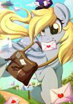  &lt;3 2015 bag cute derpy_hooves_(mlp) equine female feral food friendship_is_magic letter mail mammal muffin my_little_pony pegasus rainbowscreen solo wings 