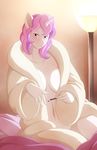  2015 anthro anthrofied blush breasts cleavage clothed clothing equine female friendship_is_magic fur fur_coat green_eyes hair horn mammal marik_azemus34 my_little_pony nail_polish navel older pink_hair purple_hair smile solo sweetie_belle_(mlp) two_tone_hair unicorn white_fur 