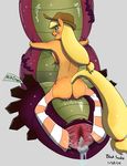  2015 anthro anthrofied anus applejack_(mlp) blacksnake blonde_hair blush breasts butt cutie_mark earth_pony equine female freckles friendship_is_magic green_eyes grey_background hair hat horse legwear long_hair male mammal micro my_little_pony open_mouth penis plain_background pony precum pussy smile straight striped_legwear thigh_highs vein 