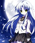  angel_beats! blazer confetti jacket long_hair moon night night_sky paco school_uniform sky solo tenshi_(angel_beats!) yellow_eyes 