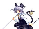  animal_ears game_cg grey_hair jewelry mouse mouse_ears mouse_tail nazrin non-web_source red_eyes riv solo tail touhou transparent_background 