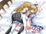  alice_margatroid arms_up bad_id bad_pixiv_id bdsm bed bed_sheet blonde_hair blue_eyes blush bondage bound bound_wrists femdom frills girl_on_top hairband hand_on_thigh kirisame_marisa long_hair lying multiple_girls nanase_nao naughty_face petals short_hair smile thighhighs touhou yellow_eyes yuri 