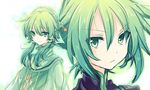  androgynous bad_id bad_pixiv_id colored_eyelashes green green_eyes green_hair hair_tubes ion jewelry light_smile long_hair male_focus multiple_boys necklace riichu short_hair_with_long_locks sidelocks sync tales_of_(series) tales_of_the_abyss twintails 