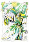  bird clamp magic_knight_rayearth mashin mecha no_humans super_robot sword weapon windam_(rayearth) 