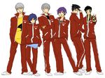  atlus company_connection crossover devil_summoner digital_devil_saga everyone fukukichi hitoshura kuzunoha_raidou male_focus multiple_boys narukami_yuu persona persona_1 persona_3 persona_4 platypus serph shin_megami_tensei_iii:_nocturne toudou_naoya track_suit yuuki_makoto 