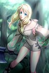  axe bad_id bad_pixiv_id blonde_hair blue_eyes final_fantasy final_fantasy_tactics geomancer_(fft) gloves killingrock skirt solo twintails weapon 