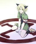  animal_ears bad_id bad_pixiv_id blonde_hair cat_ears gloves hellsing killingrock male_focus nazi schrodinger shorts smile solo swastika yellow_eyes 