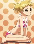  :3 awa barefoot bikini feet kanamemo kitaoka_yume solo swimsuit 