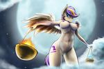 2015 anthro anthrofied blue_eyes breasts cutie_mark d-lowell equine fan_character female fire hair holding looking_at_viewer mammal my_little_pony navel nipples nude outside pegasus pussy solo wings 