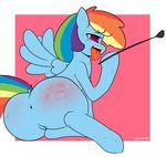  &lt;3 &lt;3_eyes anus blue_fur blush drooling equine female friendship_is_magic fur hair horse mammal multicolored_hair my_little_pony open_mouth plain_background pony pussy rainbow_dash_(mlp) rainbow_hair red_eyes saliva solo tongue tongue_out whip wings zoarity 