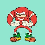  animated bandage bro fur knuckles_the_echidna male muscles red_fur sega shoes solo sonic_(series) sonic_boom 