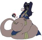  big_belly big_breasts breasts cleavage clothed clothing da-fuze duo female fire_emblem hair lamia long_hair long_tongue lucina naga nintendo reptile scalie snake tharja tongue video_games vore yellow_eyes 
