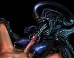  alien alien_(franchise) big_breasts breasts fellatio female hi_res human interspecies male mammal meandraco nipples open_mouth oral penis saliva sex straight teeth titfuck what what_has_science_done xenomorph 