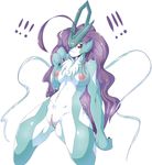  breasts canine female legendary_pok&eacute;mon mammal nintendo pok&eacute;mon pussy red_eyes solo suddenhack suicune video_games 