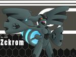  2013 anthro black_skin breasts claws female grey_skin latiar legendary_pok&eacute;mon navel nintendo pok&eacute;mon pok&eacute;morph red_sclera tongue video_games yellow_eyes zekrom 