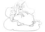  belly big_belly cum_in_navel equine female friendship_is_magic hair horn long_hair mammal my_little_pony navel princess_celestia_(mlp) solo unicorn 