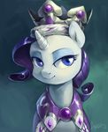  2015 audrarius blue_eyes cartoon crown equine eyelashes eyeshadow female friendship_is_magic fur hair horn looking_at_viewer makeup mammal my_little_pony princess_platinum_(mlp) purple_hair rarity_(mlp) smile solo unicorn white_fur 