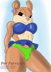  big_breasts breasts camel_toe clothing female mammal miniskirt panties por_furryart_(artist) rodent sandy_cheeks skirt spongebob_squarepants squirrel underwear upskirt 