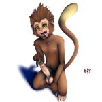  absurd_res alpha_channel anthro balls big_penis clothed clothing crouching ear_piercing erection furfit half-dressed hi_res high-angle_shot humanoid_penis league_of_legends lift loincloth looking_at_viewer male mammal monkey nipples penis piercing plain_background primate shadow signature solo tongue tongue_out topless transparent_background uncut video_games wukong 