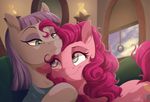  2015 cute dennybutt duo earth_pony equine female feral friendship_is_magic horse mammal maud_pie_(mlp) my_little_pony pinkie_pie_(mlp) pony sibling sisters smile 