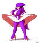  2015 anthro big_breasts breasts cleavage clothed clothing dress echidna erect_nipples fan_character female high_heels huge_breasts mammal monotreme nipples solo supersonicrulaa 