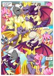  2015 bbmbbf cartoon claws comic cynder dragon english_text equestria_untamed equine eyes_closed fan_character female friendship_is_magic grin hair horn horse kissing male mammal my_little_pony open_mouth palcomix pony smile spyro spyro_the_dragon straight text video_games wings 