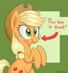  2015 applejack_(mlp) cutie_mark earth_pony equine female feral friendship_is_magic hat horse mammal my_little_pony notenoughapples pony solo text 