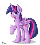  cutie_mark equine female friendship_is_magic fur hair happy horn looking_at_viewer mammal my_little_pony purple_eyes solo thunder_chaser tongue twilight_sparkle_(mlp) winged_unicorn wings 
