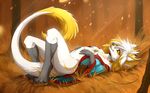  2015 amber_eyes anthro black_sclera breasts chinese_dragon dragon female hioshiru light_(rukaisho) lying nipples nude robes solo 