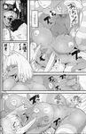  anthro big_breasts big_thighs blonde_hair breasts canine comic female hair huge_breasts human japanese kemono legwear long_hair lying male mammal missionary_position monochrome nipples nude on_back penetration penis petaroh pussy sex straight text translated vaginal vaginal_penetration voluptuous 