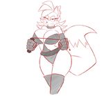  2015 anthro big_breasts breasts canine cleavage clothed clothing female fiona_fox fox mammal sega skimpy solo sonic_(series) supersonicrulaa whip 
