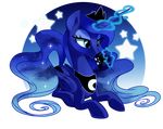  alpha_channel blue_eyes crown cup cutie_mark equine female friendship_is_magic glowing horn levitation lying mammal my_little_pony necklace pepooni plain_background princess_luna_(mlp) solo sparkles star transparent_background winged_unicorn wings 