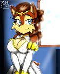  2013 akatsukishiranui-fox alicia_acorn anthro big_breasts bipedal breasts chipmunk cleavage clothed clothing female mammal milf mother parent rodent sega sonic_(series) 