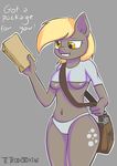  absurd_res anthro bipedal breasts clothing derpy_hooves_(mlp) english_text equine female friendship_is_magic hi_res horse mammal my_little_pony panties smile solo teeth tetrodotoxine text underwear 