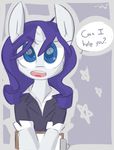  anthro blue_eyes digital_media_(artwork) english_text equine female friendship_is_magic hair horn looking_at_viewer mammal my_little_pony open_mouth purple_hair rarity_(mlp) solo teeth text tongue unicorn whoop 