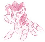  &lt;3 &lt;3_eyes 2014 4_eyes arachnid arthropod blue_eyes cutie_mark drider equine female friendship_is_magic hair horse mammal my_little_pony nobbydraws pink_hair pinkie_pie_(mlp) plain_background pony pose solo spider 