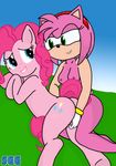  amy_rose breasts duo equine female friendship_is_magic hedgehog horse mammal my_little_pony nude pinkie_pie_(mlp) pony pussy sega sonic_(series) 