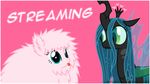  animated changeling duo equine fan_character female fluffle_puff fluffy fluffymixer friendship_is_magic hair horn horse long_hair loop mammal mixermike622 my_little_pony pony puffy queen_chrysalis_(mlp) tongue 
