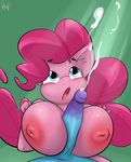  2015 anthro areola big_breasts breasts cum cumshot duo earth_pony equine erect_nipples erection female friendship_is_magic horse huge_breasts male mammal my_little_pony nipples orgasm penis pinkie_pie_(mlp) pony sanders sex titfuck 