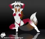  2014 abs anthro arm_warmers bikini boots breasts camel_toe canine clothing female fur ghostwolf gloves high_heels leg_warmer legwear mammal swimsuit wolf 