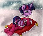  2015 animal_genitalia anus butt dock equine equine_pussy female feral friendship_is_magic fur hair hooves horn looking_at_viewer looking_back mammal my_little_pony neko-me pillow puffy_anus purple_eyes purple_fur purple_hair pussy raised_tail saddle smile snow solo twilight_sparkle_(mlp) underhoof unicorn 