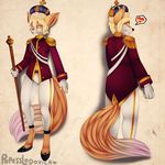  &lt;3 anthro belt cane canine crown fennec fox fur gloves male mammal outfit polearm popesslodovica rigel_(lil-maj) royal staff weapon 