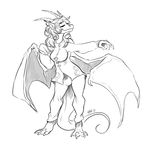  aaliya_firetalon anthro clothing digital_drawing_(artwork) dragon female hair horn humanoid kayla-na long_hair plain_background scalie solo 