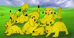  all_fours anus ass_up bent_over c0nnerc00n clitoris cuntboy from_behind group intersex lying male nintendo on_front open_mouth outside owlalope pikachu pok&eacute;mon pussy pussy_juice raised_tail sex sitting tongue tongue_out video_games 
