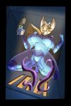  anthro big_breasts breasts crossgender female fox_mccloud huge_breasts metroid nintendo ranged_weapon riendonut star_fox tentacles video_games weapon zero_suit_fox 