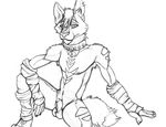  anthro balls canine fellowwolf looking_at_viewer male mammal nude penis wolf 