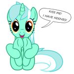  age3rcm cute digital_media_(artwork) equine female friendship_is_magic hair hooves horn lyra_heartstrings_(mlp) mammal my_little_pony smile solo text unicorn 