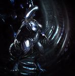  2015 alien alien_(franchise) anthro anthrofied big_breasts breasts claws digitigrade drooling female finir non-mammal_breasts nude open_mouth pussy pussy_juice saliva solo wide_hips xenomorph 