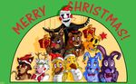  &lt;3 anthro avian bear bird blush bonnie_(fnaf) bow_tie canine chica_(fnaf) chicken christmas christmas_presents devilbluedragon_(artist) female five_nights_at_freddy&#039;s five_nights_at_freddy&#039;s_2 fox foxy_(fnaf) freddy_(fnaf) glowing group hat hi_res holidays hook lagomorph looking_at_viewer male mammal mangle_(fnaf) marionette_(fnaf) rabbit red_nose smile so_happy top_hat toy_bonnie_(fnaf) toy_chica_(fnaf) toy_freddy_(fnaf) 